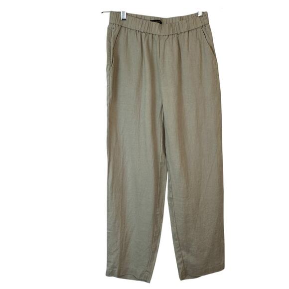Quince European Linen Pull on Pants in Driftwood sz XS Small Spots - Picture 2 of 10